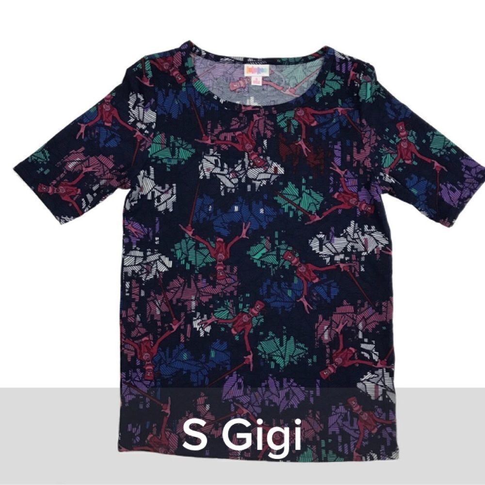 LuLaRoe Disney Gigi Top Dr. Facilier Print - Size Small